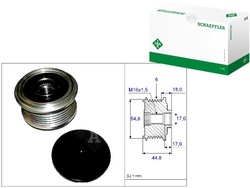 Зчеплення jednokierunkowe генератора ina cr3915 f5 фото №1