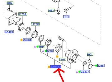 Ступиця підшипник колеса зад ford focus mk1 1998- фото №1