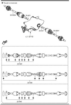 Полуось зад полуось зад шарнир mazda cx-90 kk 2022r- новый оригинал фото №1