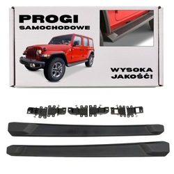 Jeep wrangler jl 2018+ 4d градуси бічні пороги автомобільні 82215164 фото №1