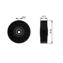 Ролик zwrotna ремень многозубчастого audi 100 c4 a6 c4 a6 c5 a8 d2 v8 3.3d-4. фото №1