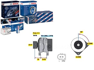 Bosch генератор 03d903025e 03d903025j фото №1