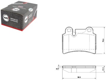 A.b.s. тормозные колодки тормоз. vw touareg 02- зад фото №1