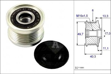 Ina сцепление генератор nissan tiida хэтчбек 1.8 фото №1