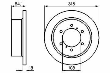 Bosch диски тормозные 2szt. зад mitsubishi delica space gear l400 фото №1
