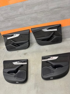 Боковина дверь обивка перед зад левый правые led a4 b9 алькантара зад sedan фото №1