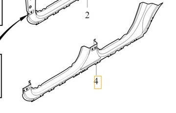 Volvo xc60 ii левый порог внешний обшивка левого порога 31484170 фото №1
