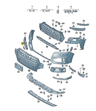 Заглушка вушка фаркоп буксирувальний перед audi q7 оригінал od aso фото №1