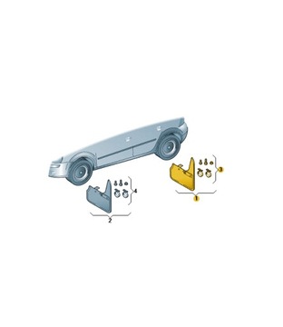 Набор брызговики зад vw polo 2010-2014 фото №1