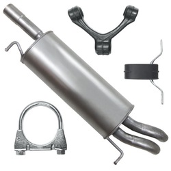 Глушитель конечный vw passat b5 fl 1.9 2.0 tdi хомуты фото №1