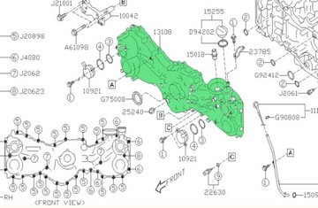Крышка корпус распределительный вал subaru forester xt wrx 2.0t 2014-2021 фото №1