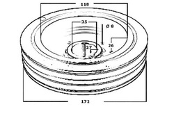Japanparts колесо пасове вала mitsubishi l 200 2.5 t фото №1
