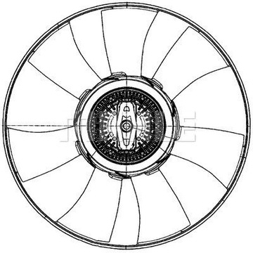 Сцепление вязкостный vw crafter 2,0tdi 11- mahle cff 500 000p вентилятор, фото №1