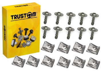 10x пластина + гвинт кліпса захисні накладки плита двигуна do bmw 3 5 6 7 x5 x6 mini фото №1