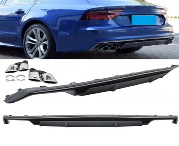 Диффузор спойлер audi a7 4g c7 15-18 wz s7 sline фото №1