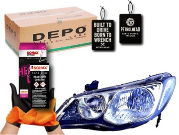 Фара левый honda civic viii sdn 09.05-10.08 depo #petrolhead pro+ kit8 фото №1