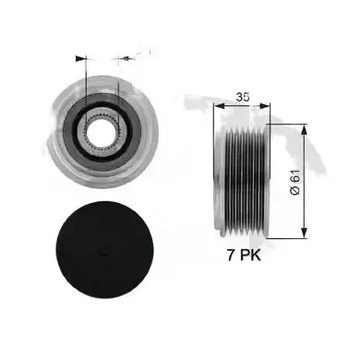 Сцепление генератора колесо ременное oap7070 gates фото №1