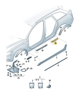 Планка пороговая надпись allroad зад правая audi a6 c7 фото №1