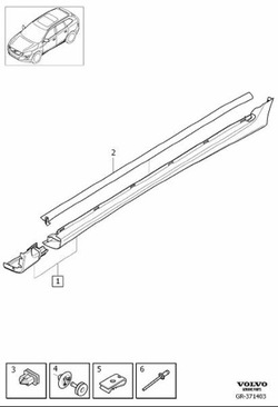 Volvo xc60 правая накладка пороговая планка правые pro фото №1