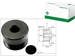 Ina колесо ременное генератора chevrolet astra, meriv фото №1