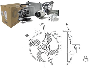 Вентилятор радіатор kpl. з корпус citroen c2 c фото №1