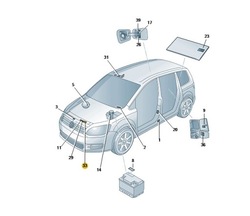 Наклейка попереджувальна na pas переднє seat alhambra oe: 701010002aa фото №1