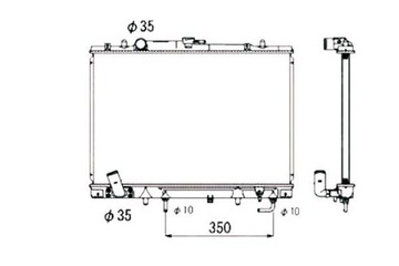 Радиаторов двигателя nrf mr239627 mn153206 mr239626 m фото №1