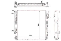Nrf радиаторов двигателя bez рамы mercedes vario om фото №1
