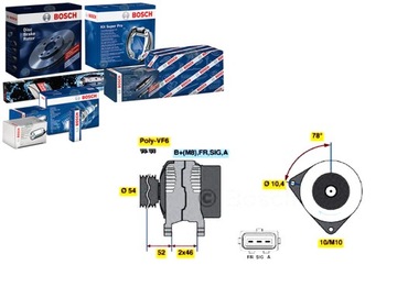 Генератор bosch 1229258 1477737 3m5t10300pc 3m5t1 фото №1