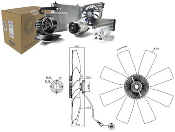 Сцепление вентилятора радиатор з вентилятор 750mm фото №1