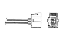 Ngk лямбда-зонд количество проводов 4, 910mm mitsu фото №1