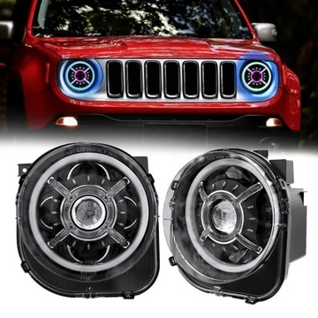 Фары правый левый led rgb комплект jeep renegade 15-21 фото №1