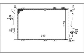 Depo радіаторів opel astra h 04- фото №1