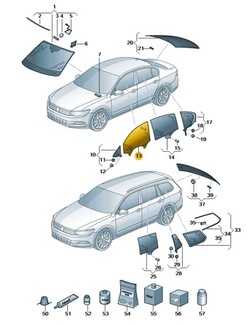 Стекло дверь передняя левая vw passat 3g0845021b оригинал фото №1