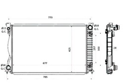 Nrf радиаторов audi a6 2,4 3,0tdi 05- nrf фото №1