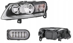 Фара лампа левый audi a6 c6 04-08 hella фото №1