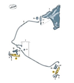 Циліндр розпилювач фара лівий audi a4 b9 фото №1