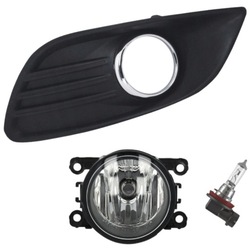 Ford focus ii 2008-2010 решётка w бампере правая з хромированная рамка +галоген фото №1