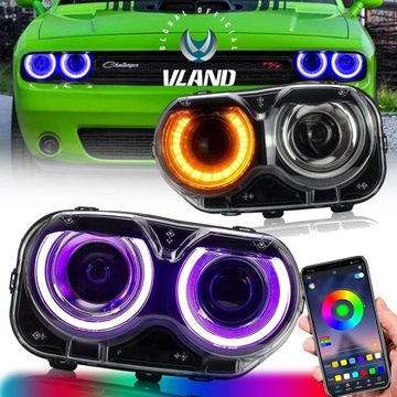 Фара фари vland rgb dodge challenger 15 фото №1