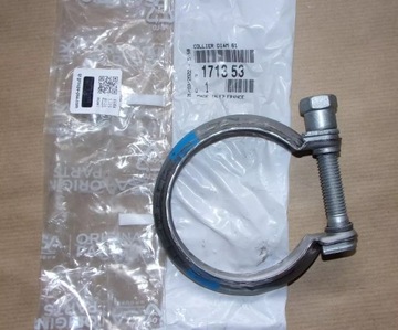 Хомут трубы глушитель dpf 61mm citroen peugeot оригинал! фото №1