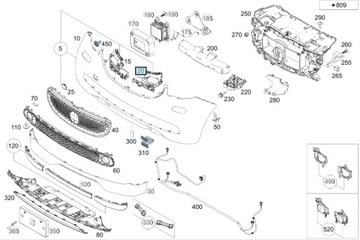 Ковзун бампера перед лівий smart forfour w453 фото №1