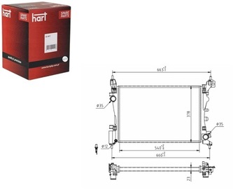 Радіаторів grande punto 1.4 16v 05- hart фото №1