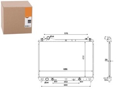 Радиаторов двигателя nrf 1770065j10 1770065j30 129054 фото №1