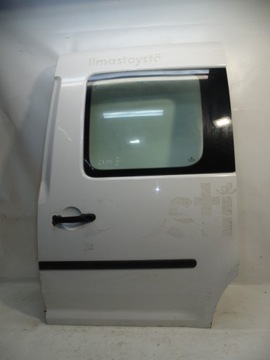 Дверь сдвижные боковые зад стекло левая vw caddy iii 3 lb9a белый фото №1