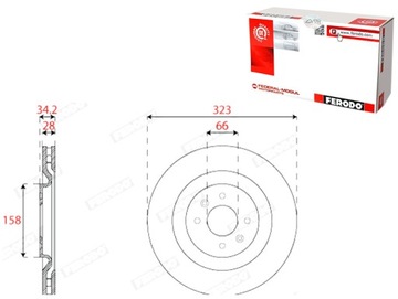 Диски тормозные 2szt. перед ds ds 3 citroen ds3 peugeot 208 i 1.2 фото №1