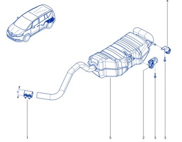 Глушитель конечный renault ecpace v 2016- 201006474r фото №1
