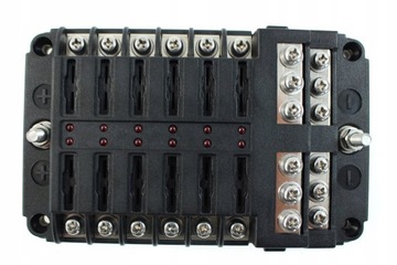 Универсальный коробка предохранителей 12 линии do 32v фото №1
