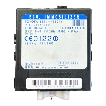 Toyota previa xr30, xr40 ii 2002 модуль / блок управления иммобилайзера фото №1
