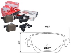 Комплект тормозные колодки тормозных brembo 1219894 1152316 фото №1