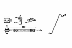 Ate шланг гальмівний гнучкий зад p dł. 192mm, фото №1